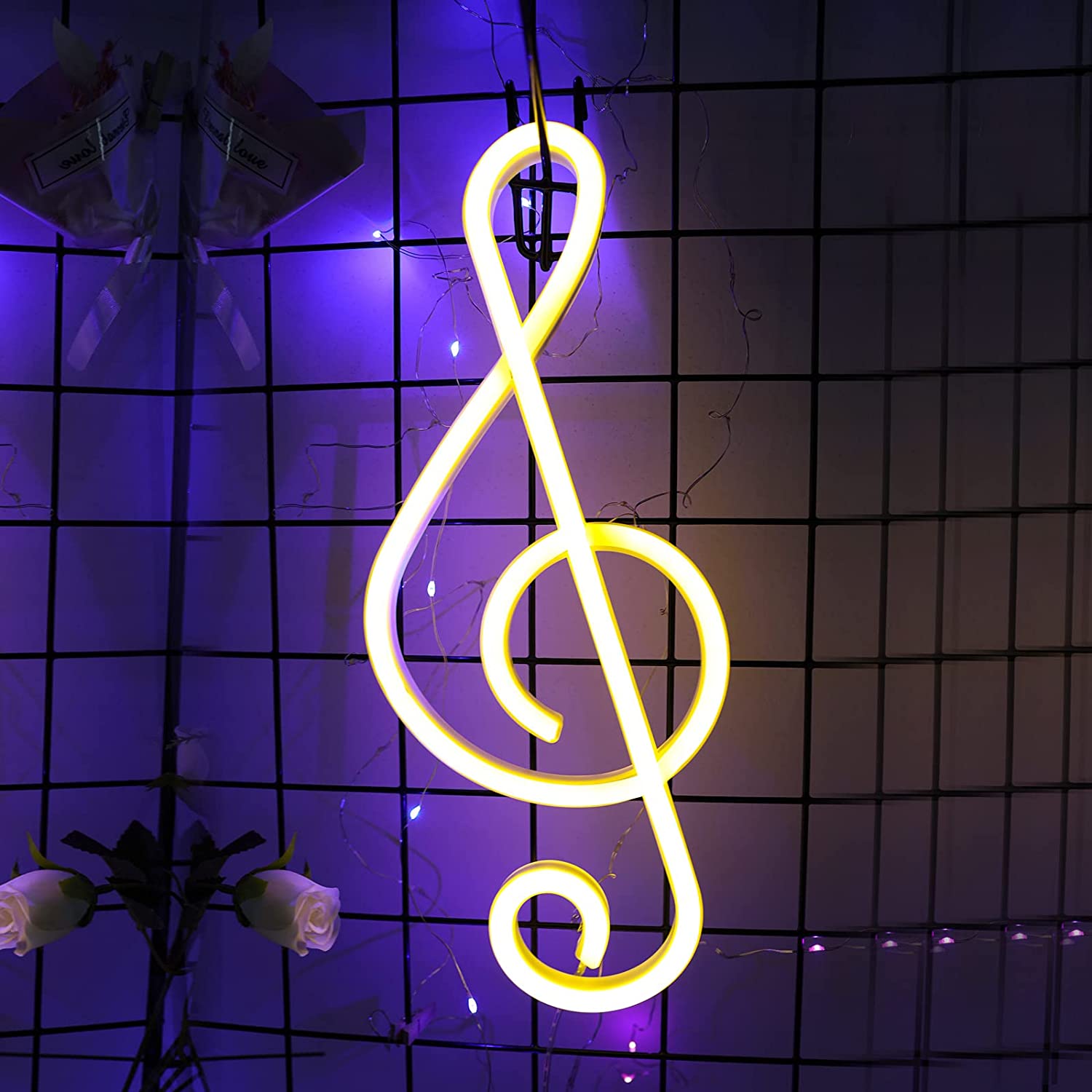 Neon Musical Note Light