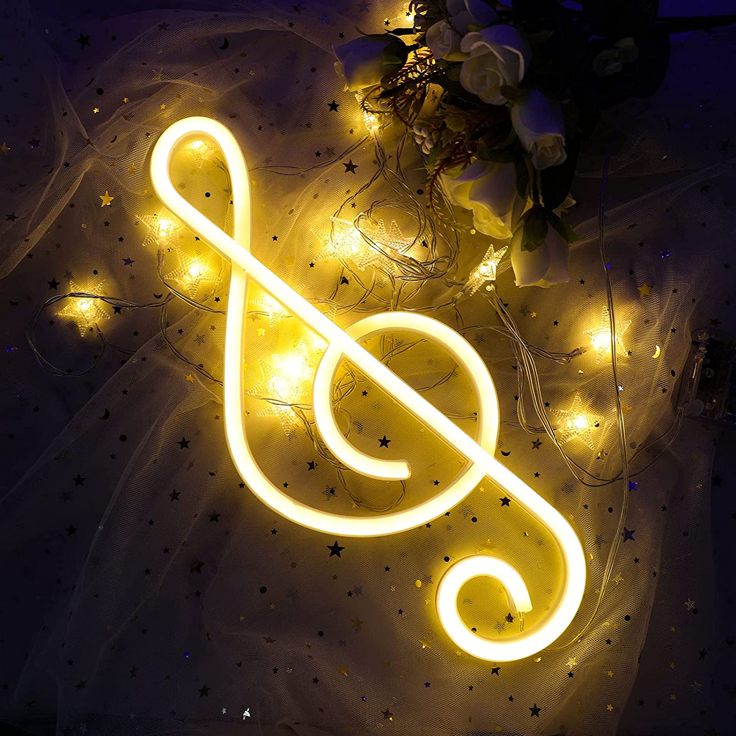 Neon Musical Note Light