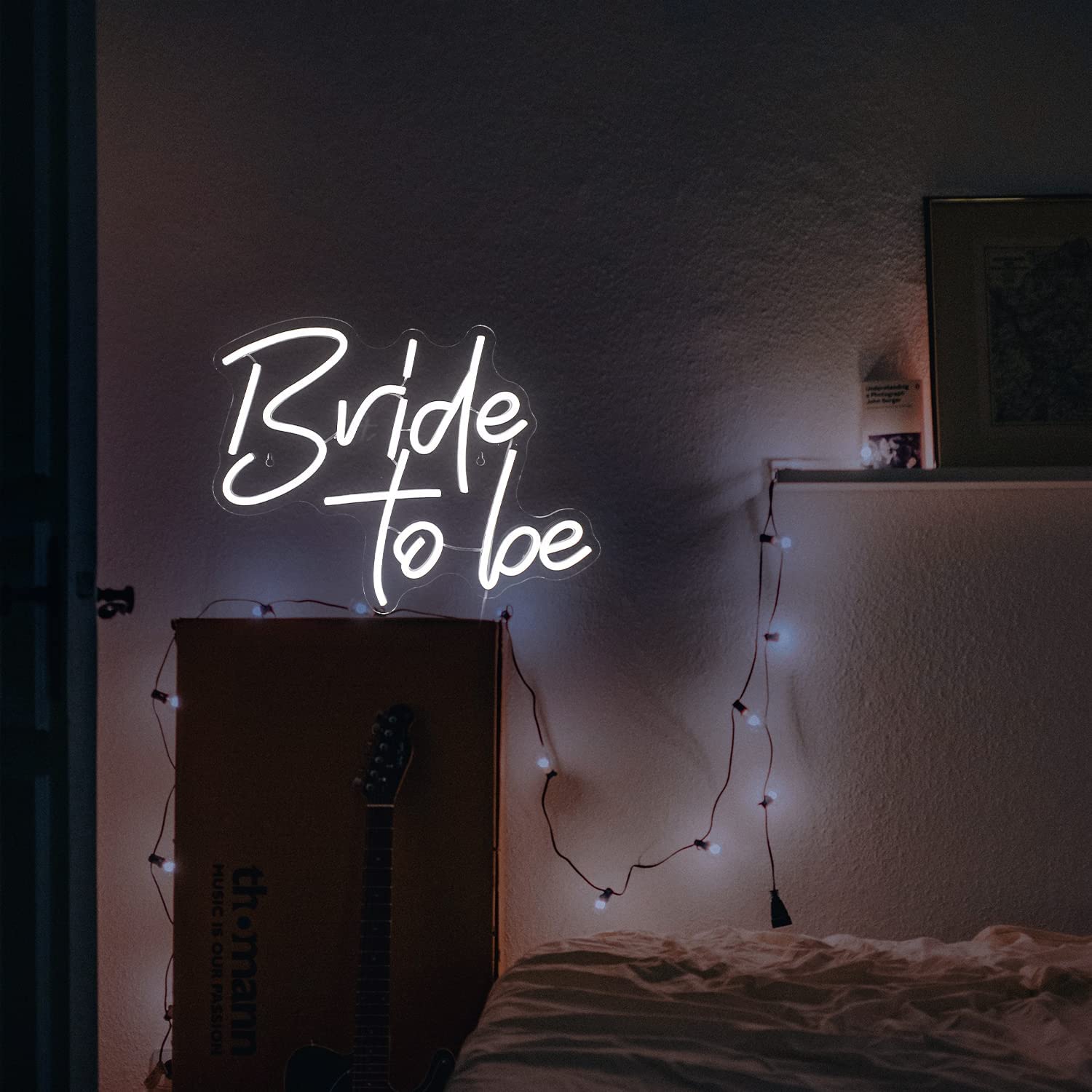 Bride to be Neon Signs White LED Word Neon Lights