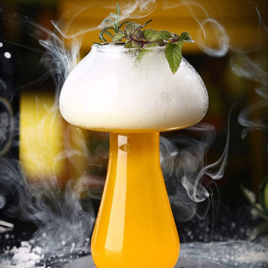 2Pcs Mushroom Shape Cocktail Glass