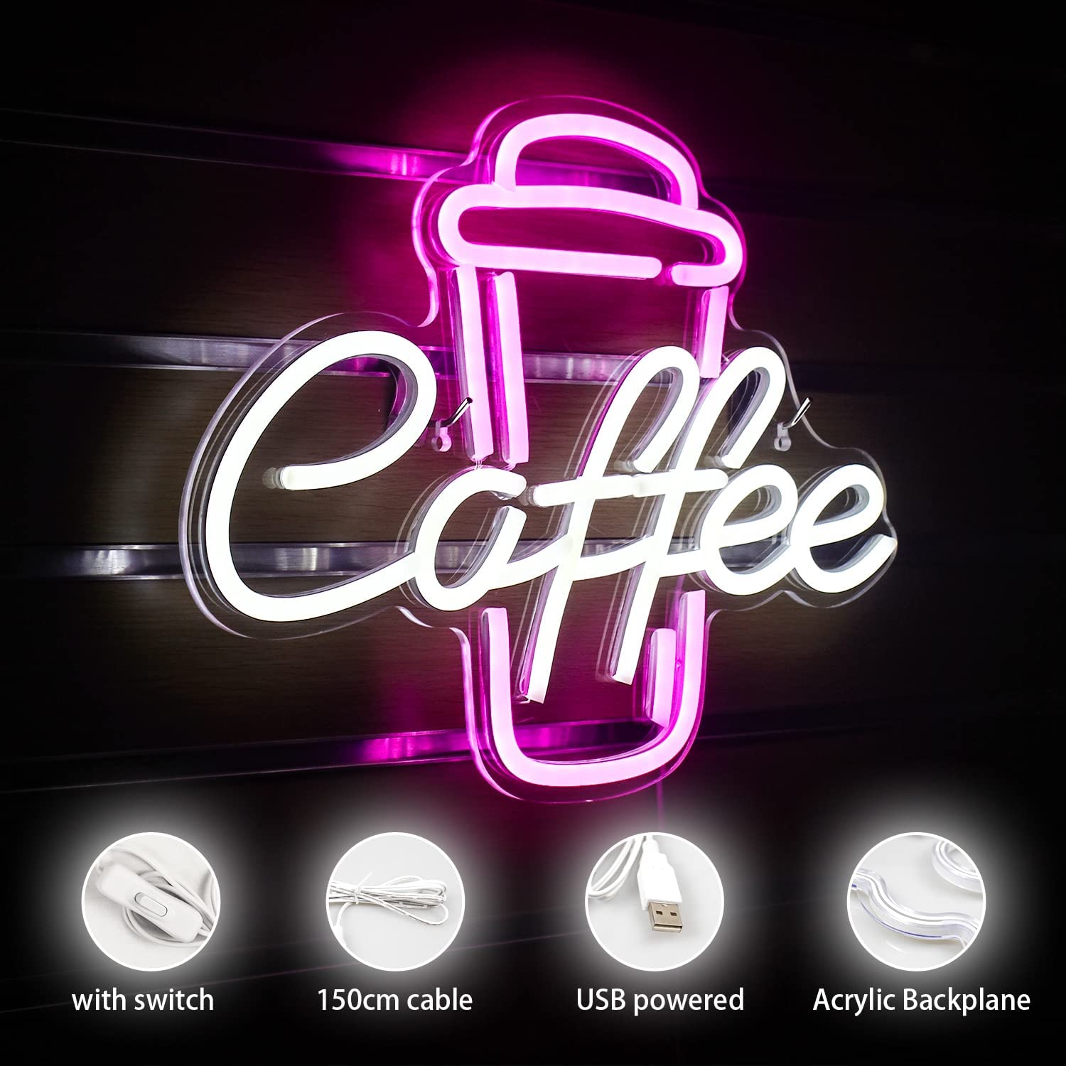 Coffee Neon Lights LED Word Neon Signs