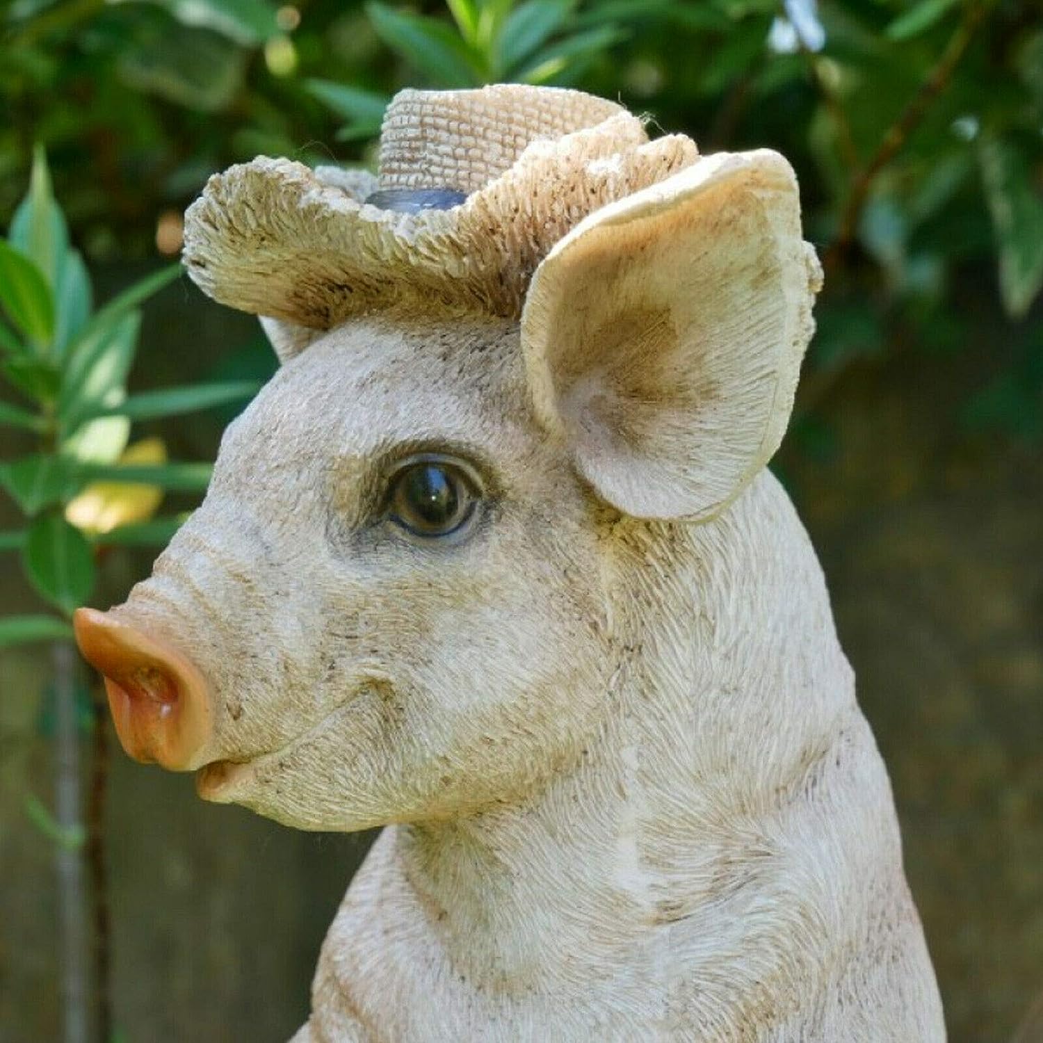 New Resin Outdoor Garden Standing Pig With Spade Lawn Sculpture Statue Ornament