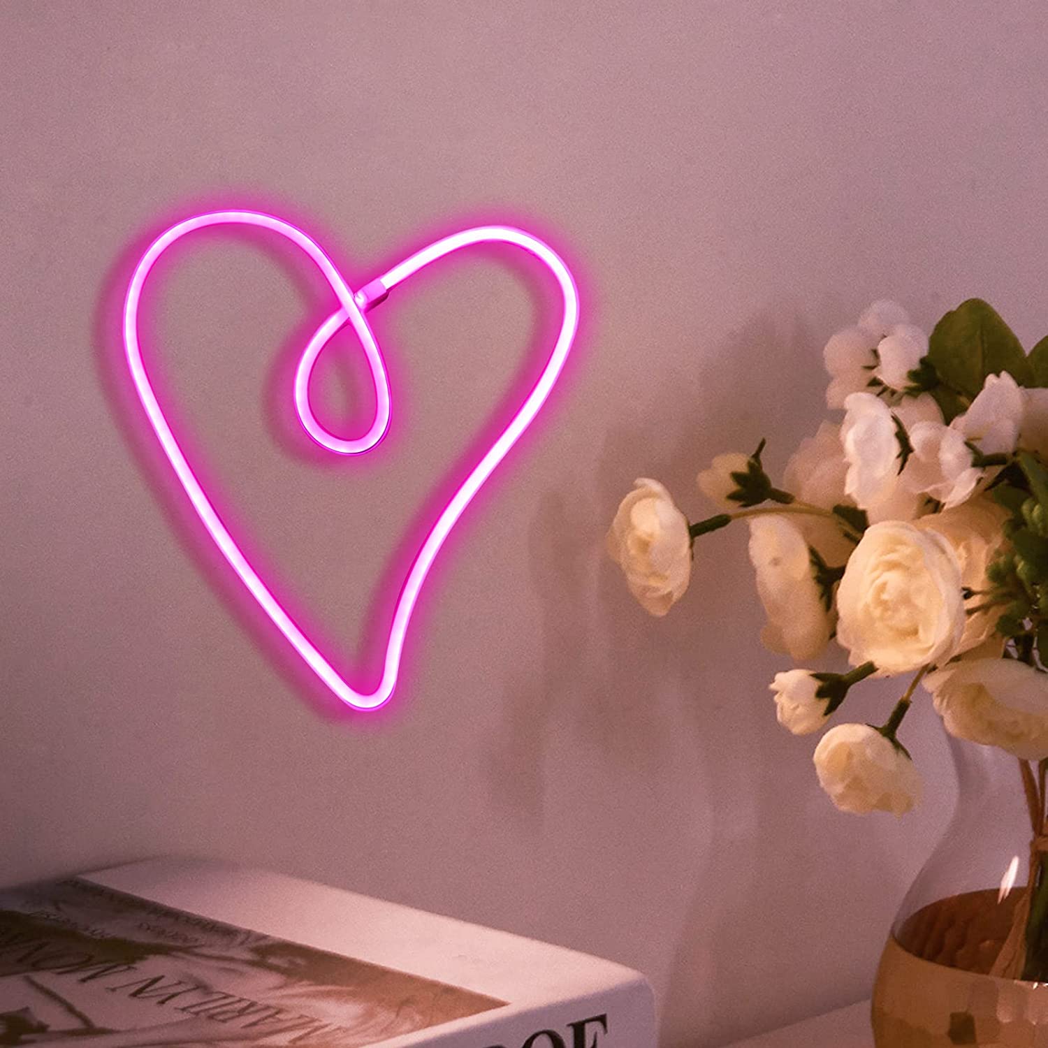 Neon Love Heart Sign