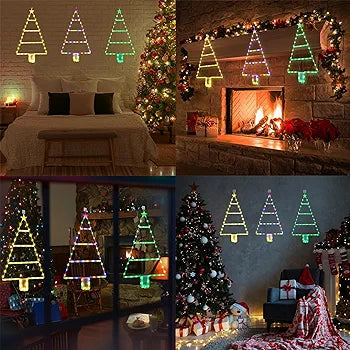 Christmas Lights - 2ft LED Ladder Christmas Lights with Timer, 8 Modes, Waterproof Ladder Christmas Tree Lights for Outdoor Indoor