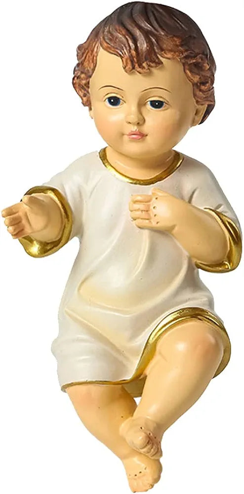 Resin Baby Jesus Figurine Jesus Baby Statue Ornament Religious Baby Resin Figurine Adornment Collectible Statue