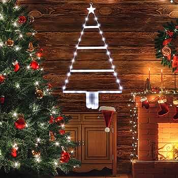 Christmas Lights - 2ft LED Ladder Christmas Lights with Timer, 8 Modes, Waterproof Ladder Christmas Tree Lights for Outdoor Indoor