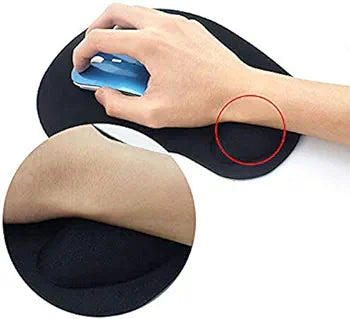 Mouse Mat BLACK ANTI-SLIP COMFORT MOUSE PAD MAT WITH GEL FOAM REST WRIST SUPPORT FOR PC LAPTOP