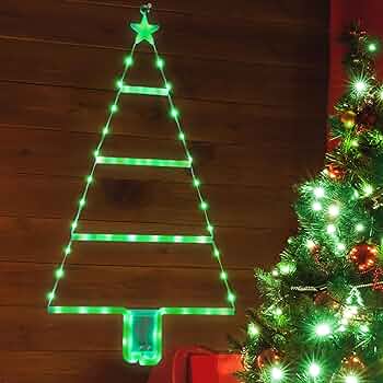 Christmas Lights - 2ft LED Ladder Christmas Lights with Timer, 8 Modes, Waterproof Ladder Christmas Tree Lights for Outdoor Indoor