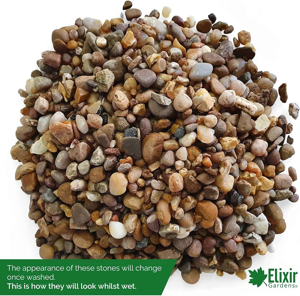 Decorative Coloured Pea Gravel Stones Pebbles Paddlestones Chippings Aggregate Various Sizes 1kg-1000kg | (10kg, Pea Gravel 10mm)