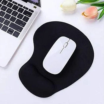 Mouse Mat BLACK ANTI-SLIP COMFORT MOUSE PAD MAT WITH GEL FOAM REST WRIST SUPPORT FOR PC LAPTOP