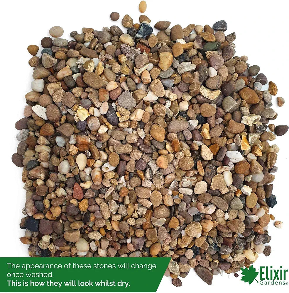 Decorative Coloured Pea Gravel Stones Pebbles Paddlestones Chippings Aggregate Various Sizes 1kg-1000kg | (10kg, Pea Gravel 10mm)