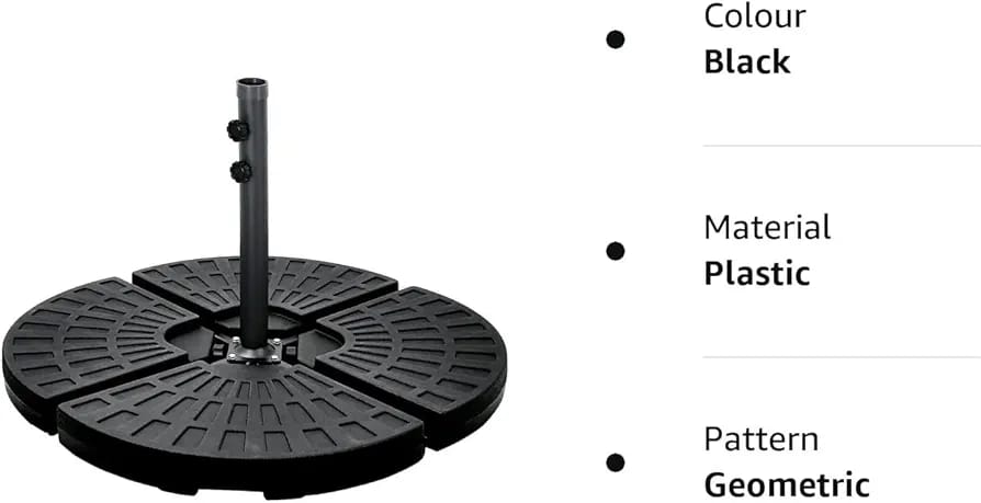 Set of 4 Outdoor Umbrella Cantilever Parasol Base Stand With Sand & Water Filled Weights