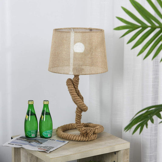 Nautical Style Rope-Base Table Lamp