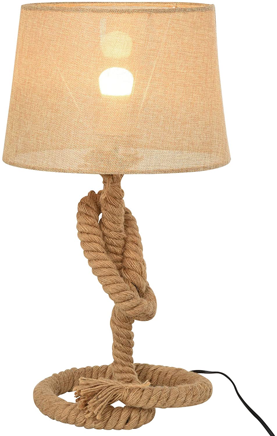 Nautical Style Rope-Base Table Lamp