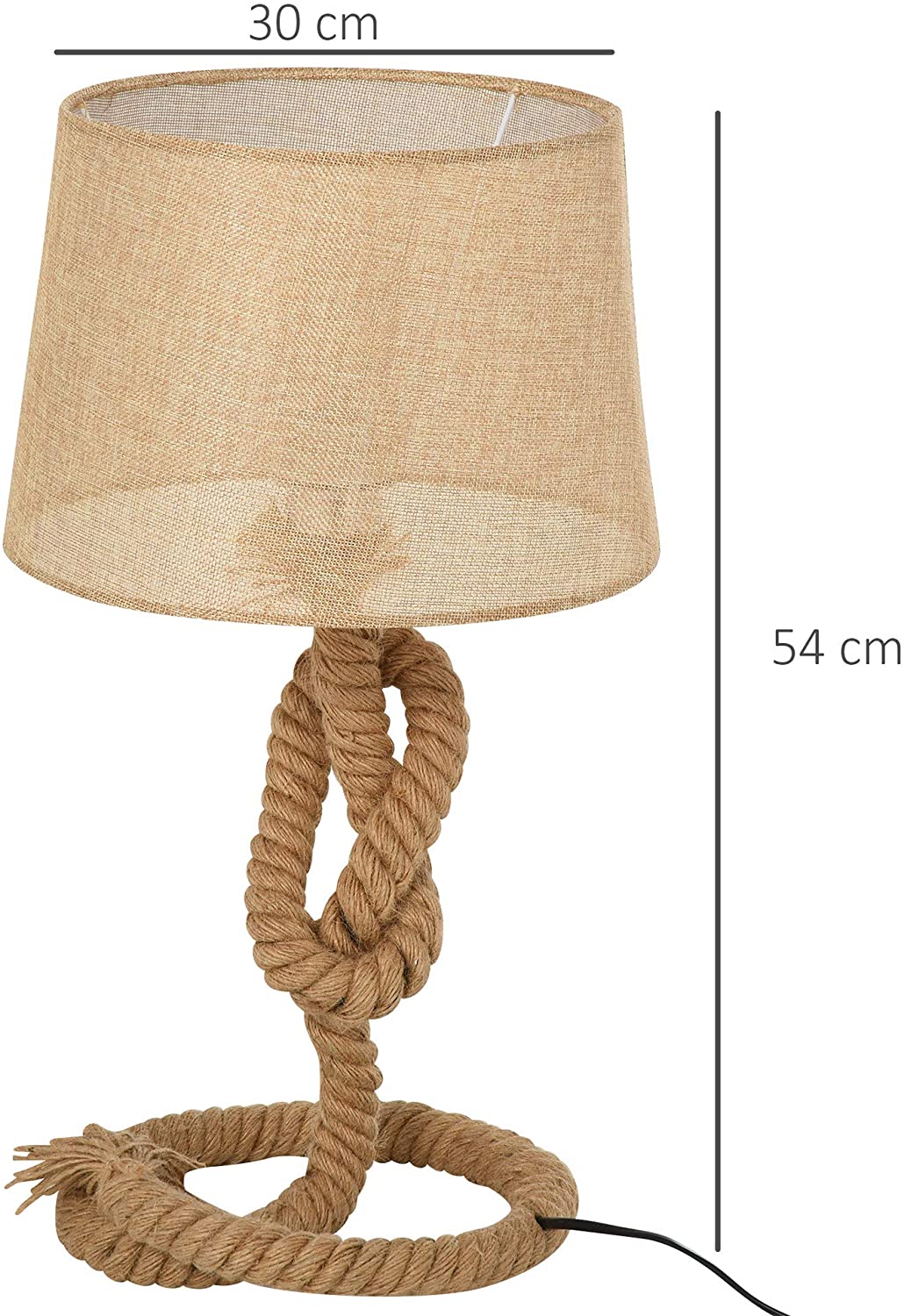 Nautical Style Rope-Base Table Lamp