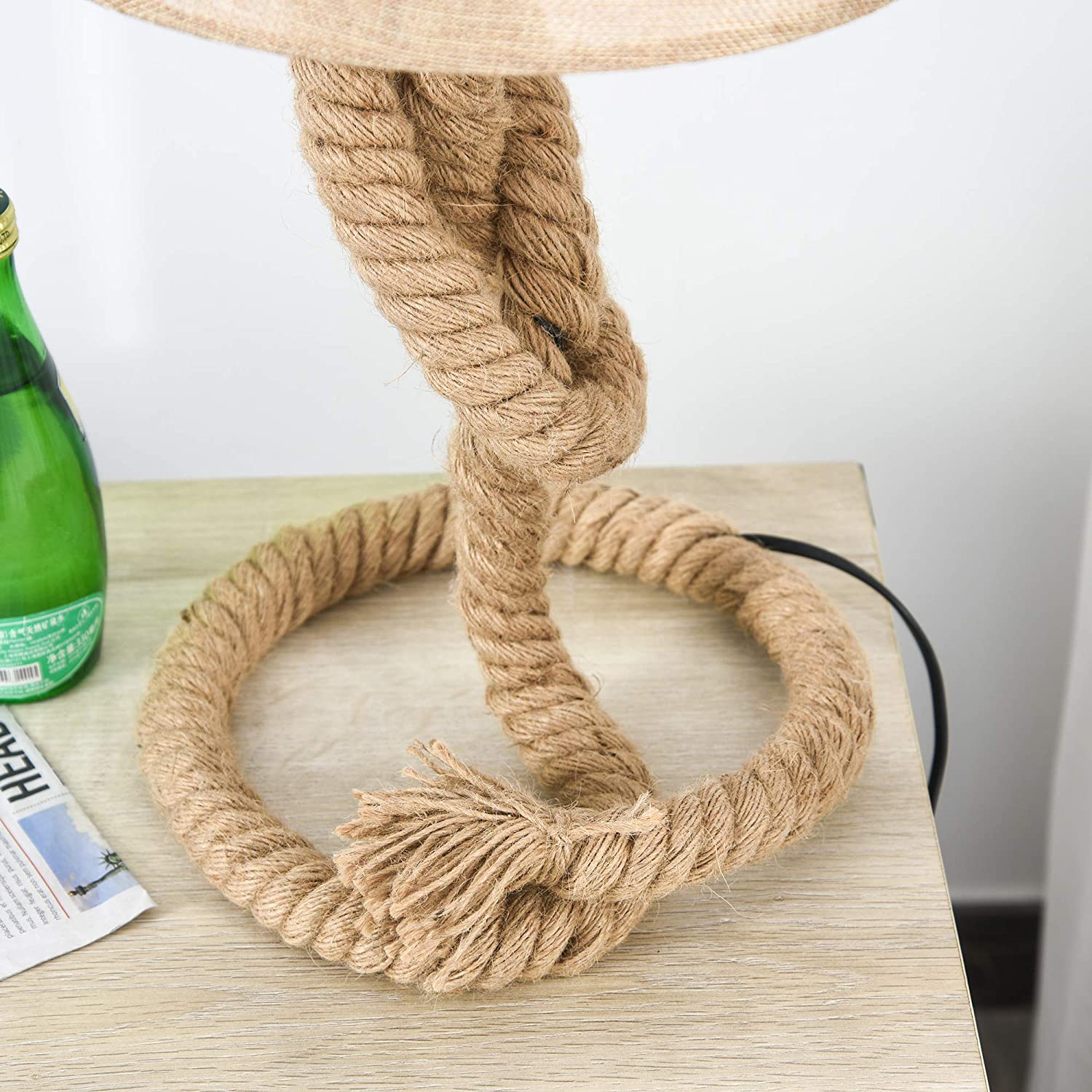 Nautical Style Rope-Base Table Lamp