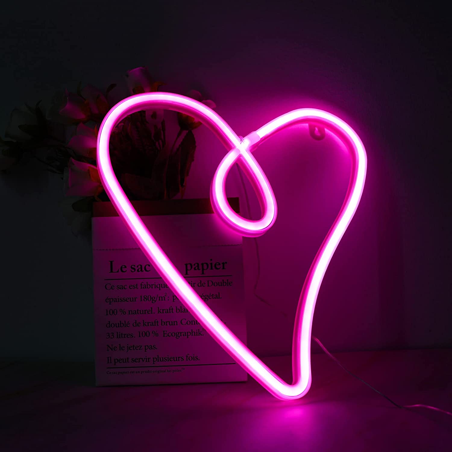 Neon Love Heart Sign