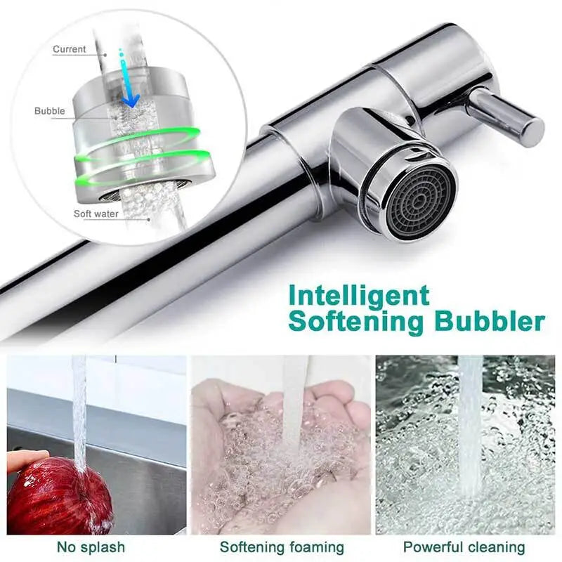 Modern Kitchen Pull Out Mixer Taps Dual Spout Spray Shower Head Monobloc Chrome