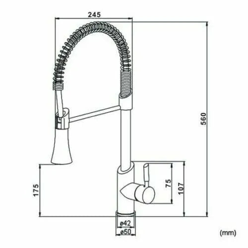 New Swivel Spout Kitchen Sink Mixer Taps with Pull Out Bidet Spray Tap Chrome