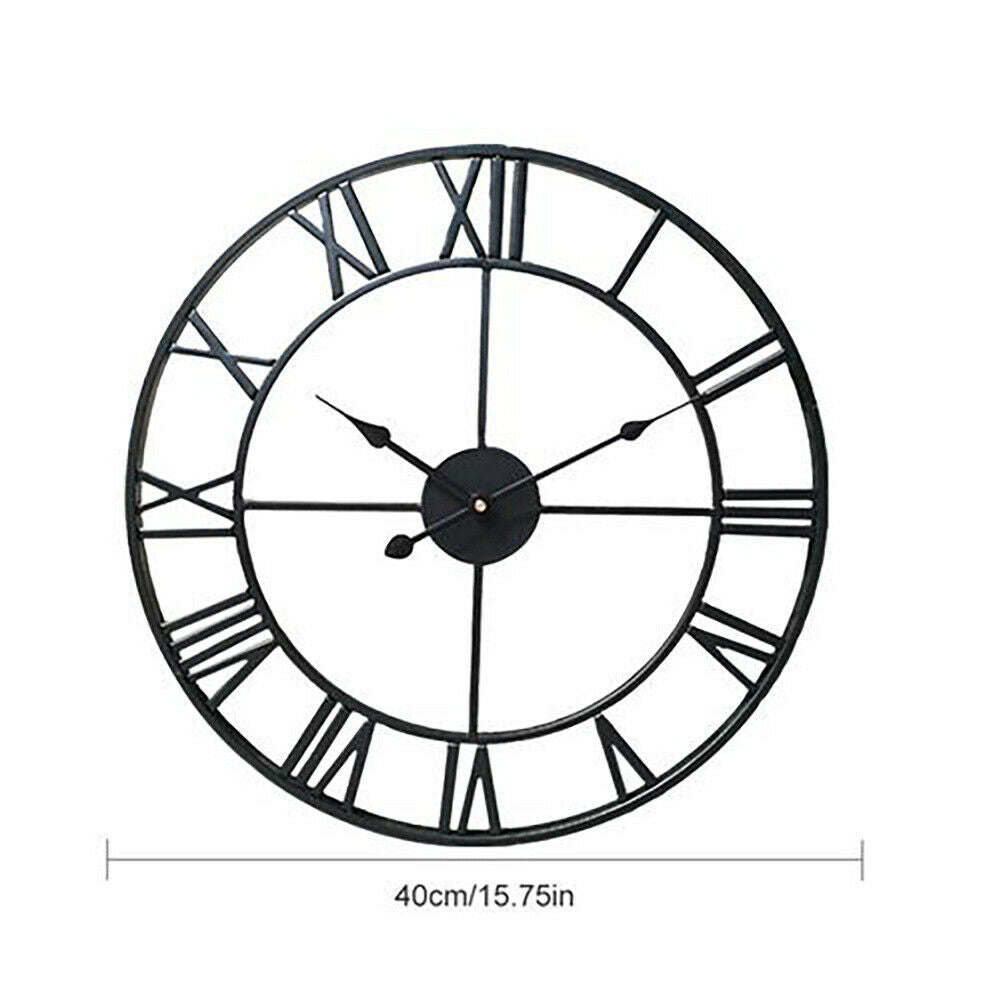 40/60cm Black Roman Large Clock