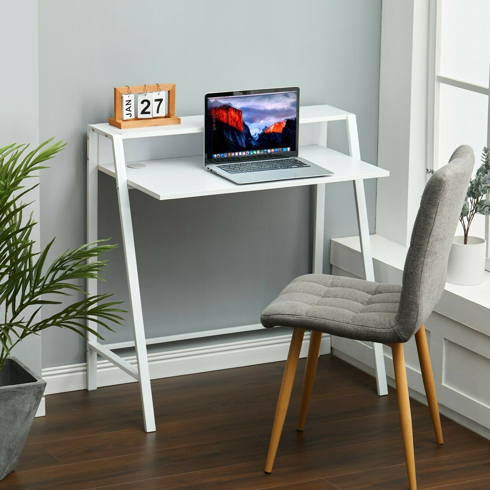 2-Tier Industrial Workstation Computer Desk