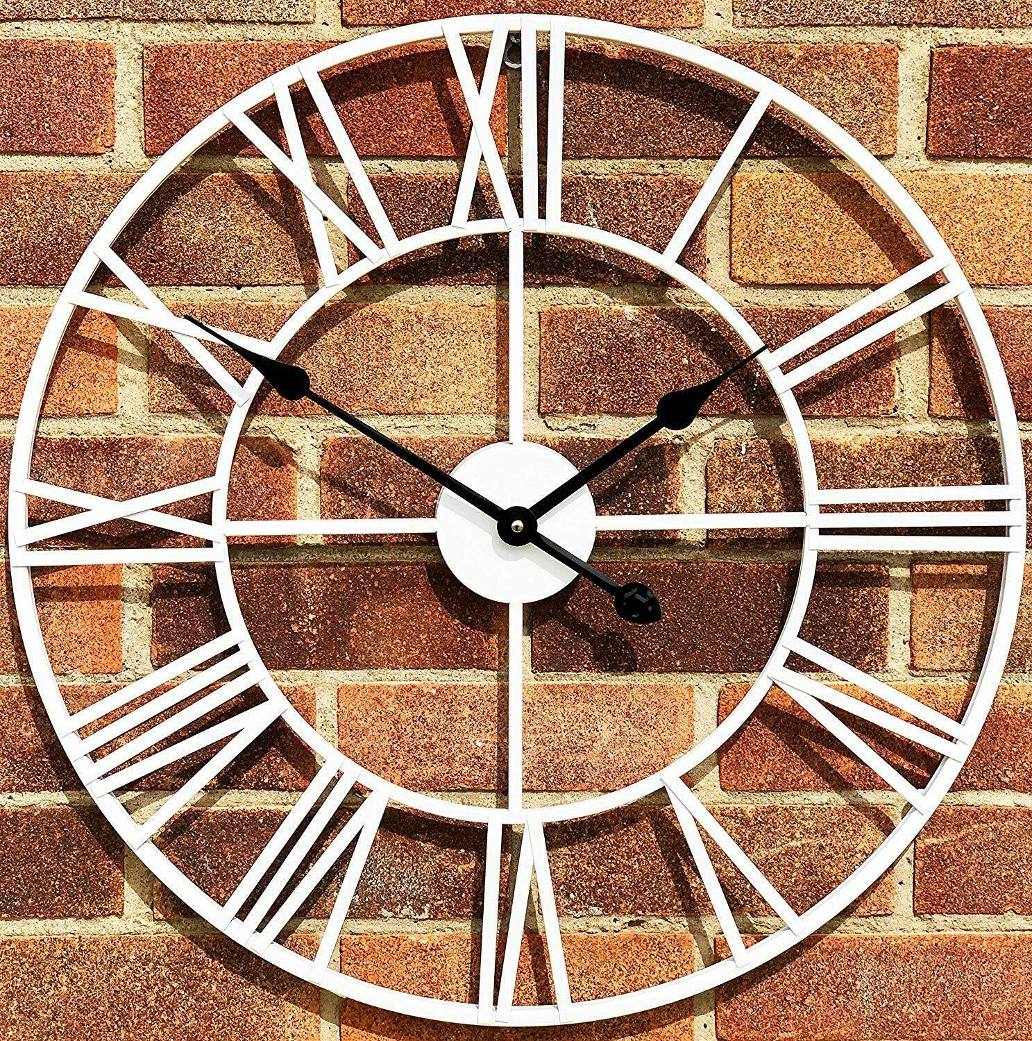 40cm White Roman Metal Wall Clock