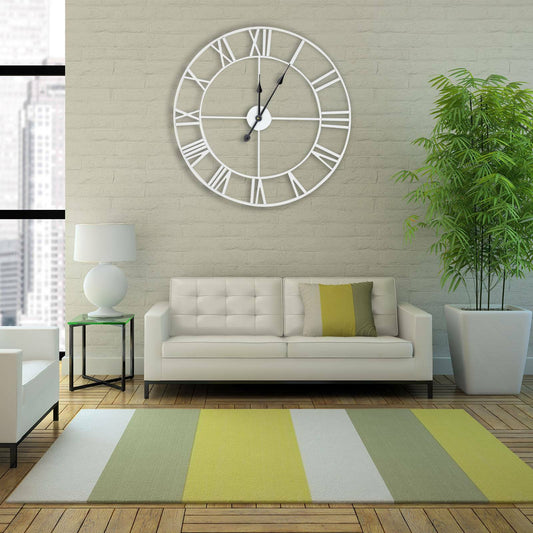 40cm White Roman Metal Wall Clock