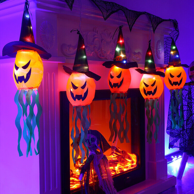 5x Halloween LED Light Ghost Outdoor Decor Garden Prop Party Home Hanging Decor