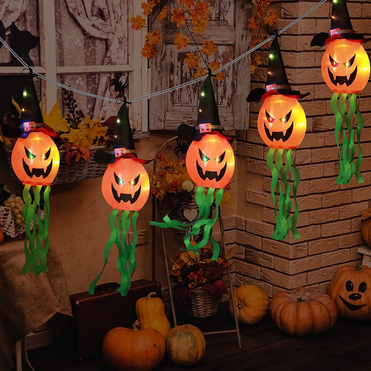 5x Halloween LED Light Ghost Outdoor Decor Garden Prop Party Home Hanging Decor