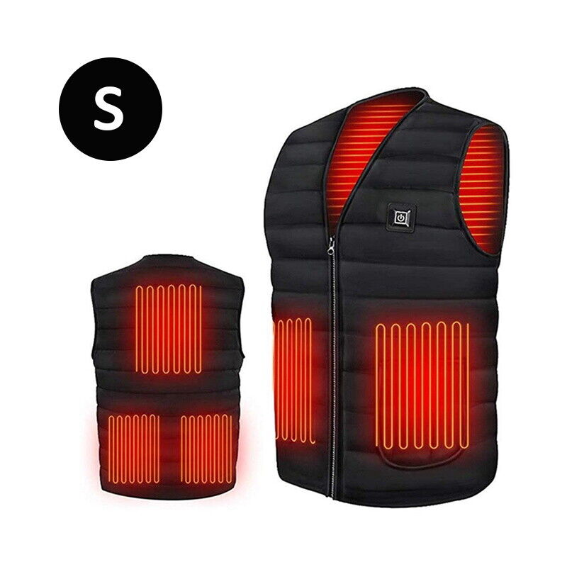 UK Electric Vest Heated Cloth Jacket USB Warm Up Heating Body Warmer Women Men