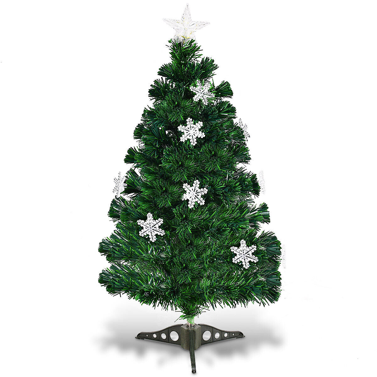 3FT Artificial Fibre Optic Christmas Tree Green Xmas Tree Decor Colour Changing