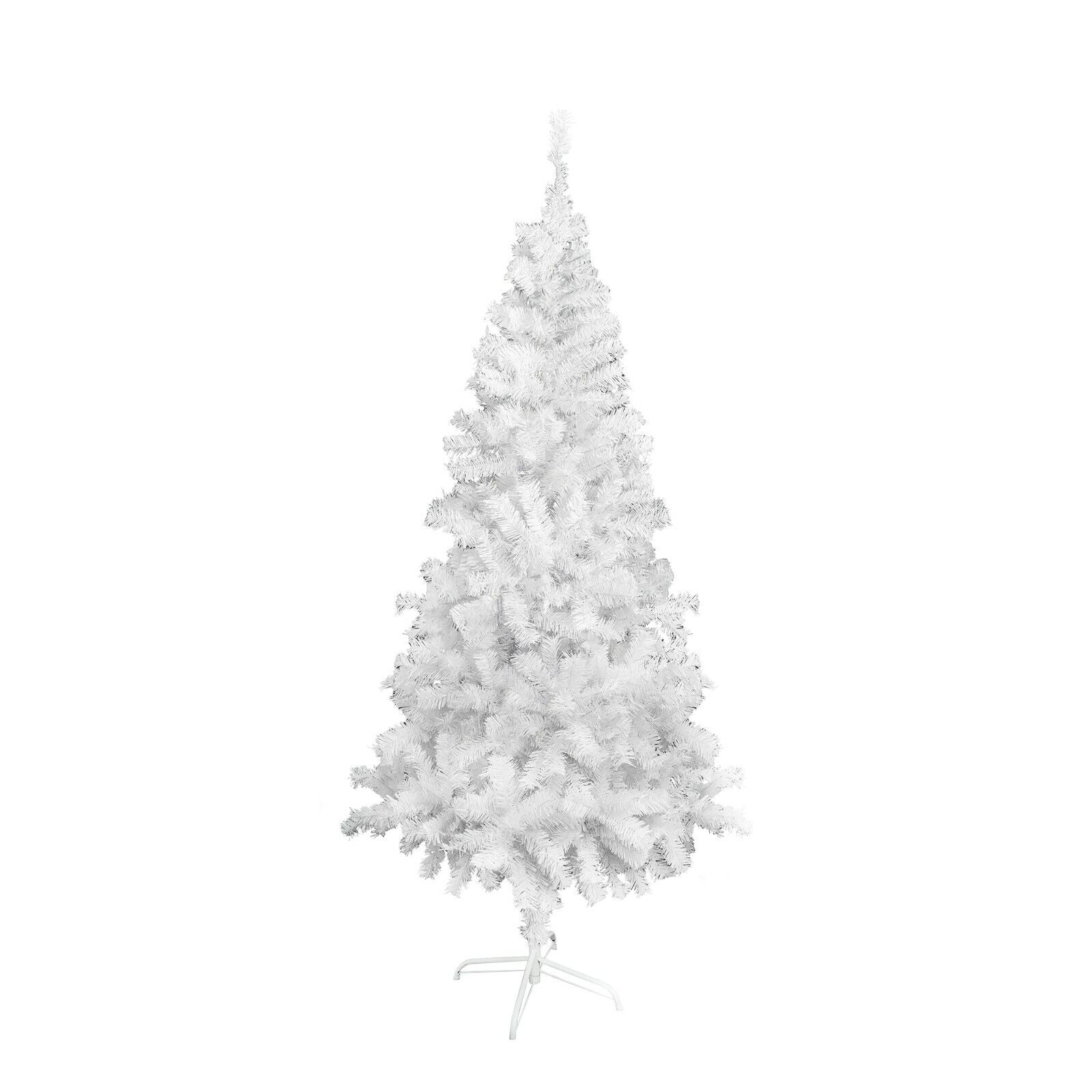 White Christmas Xmas Tree Bushy Artificial Festive Home Decor 5ft 6ft UK