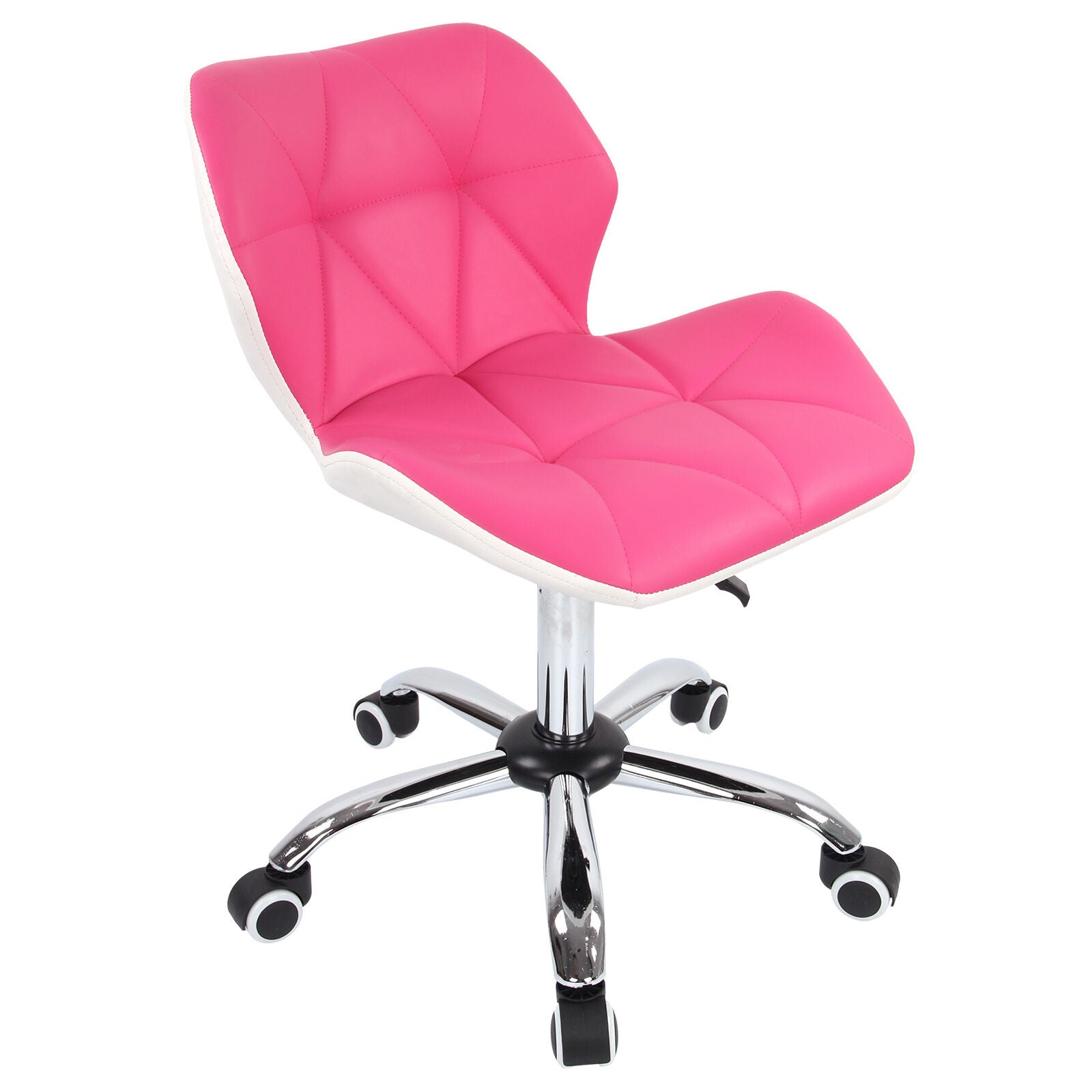 Cushioned Computer Desk Office Chair Chrome Legs Lift Swivel Adjustable Fashion