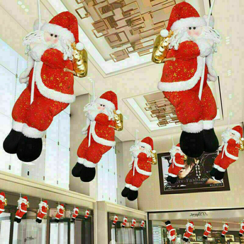 40CM Hanging Santa Claus Christmas Outdoor Window Xmas Decoration Props Gifts UK