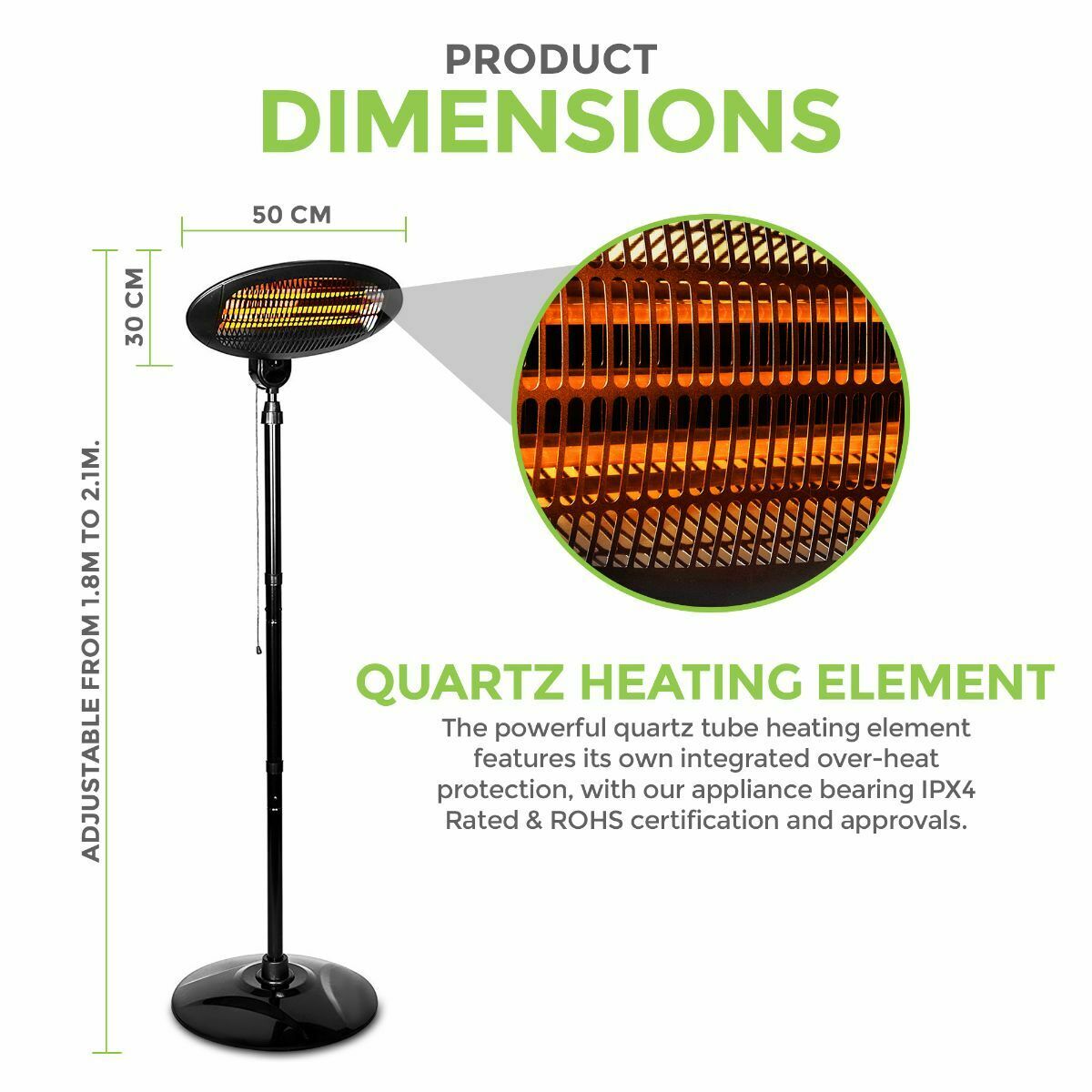 2KW Electric Patio Heater