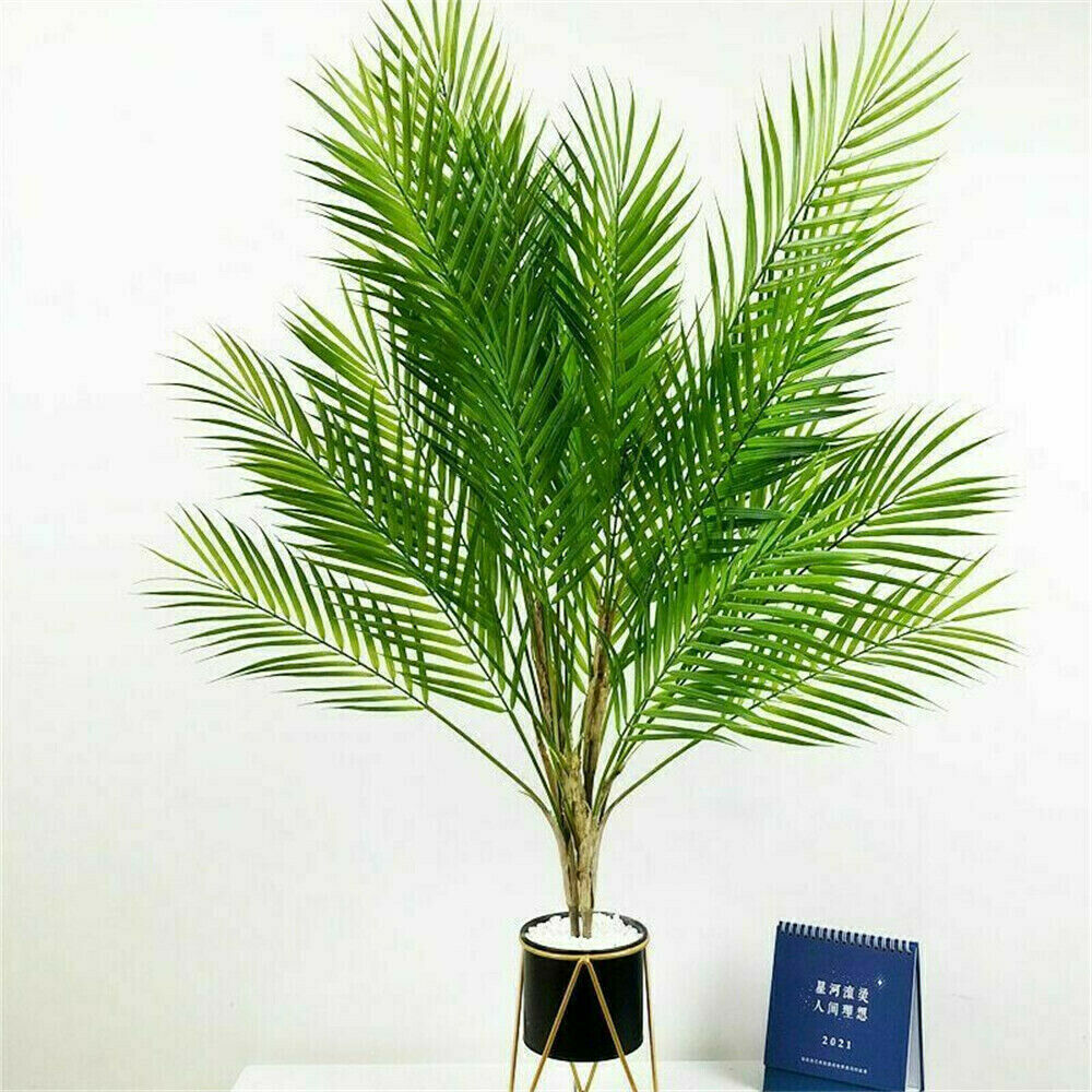 9 Heads Tropical Artificial Palm Tree Large Plants Leaves Fake Palm Leafs Decor