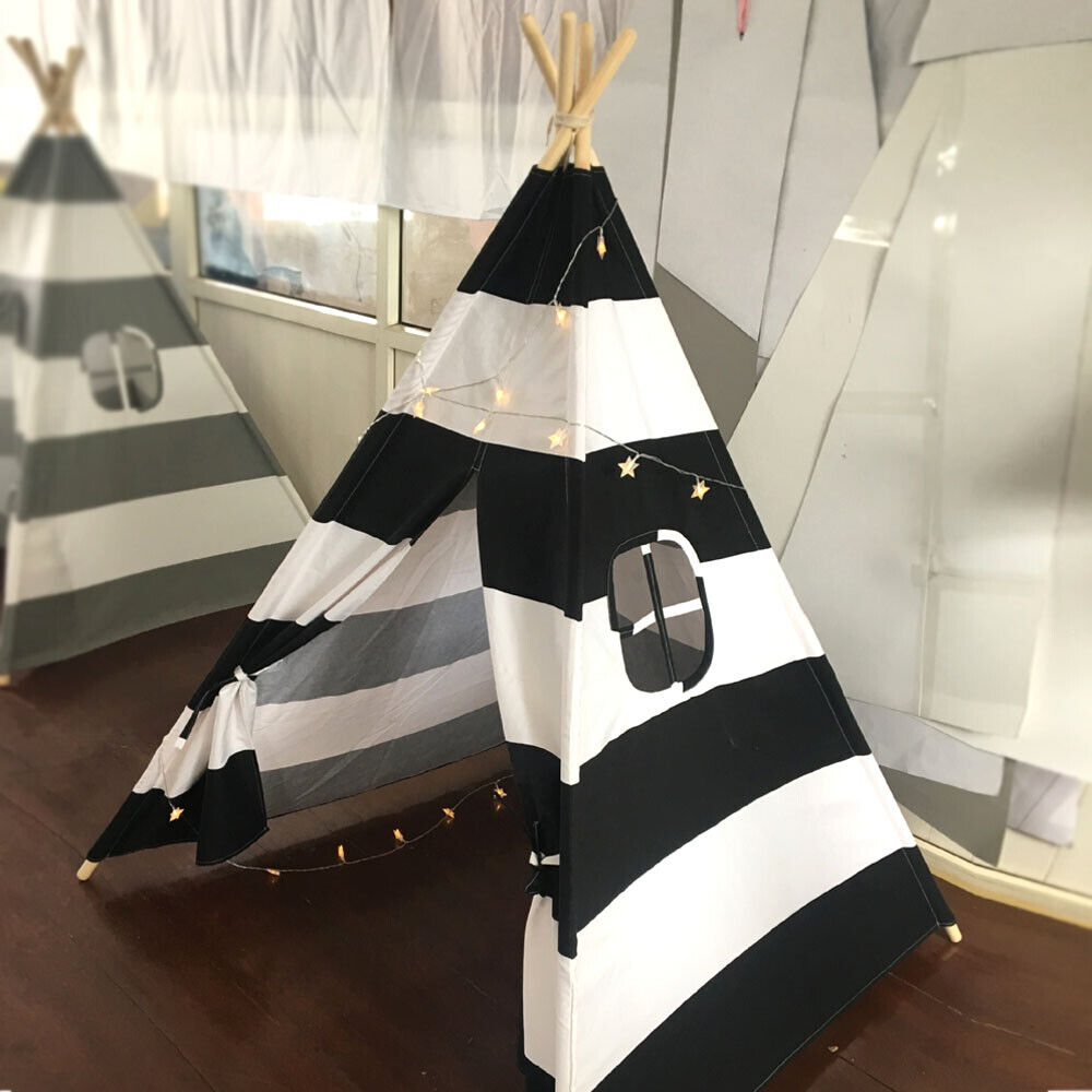 Cotton Canvas Kids Teepee Tent Childrens Wigwam Indoor Outdoor Play House Large