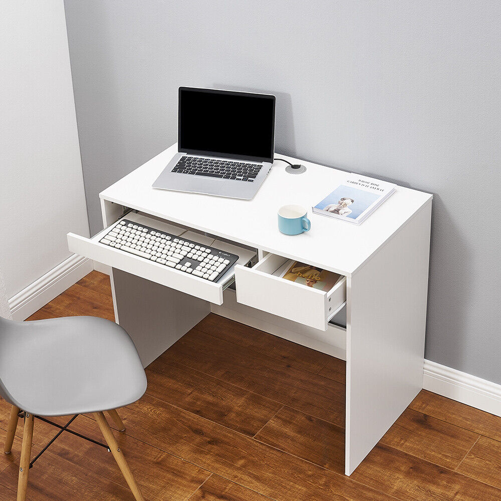 80/100 cm PC Table Computer Laptop Desk Study Workstation With Drawers Shelf