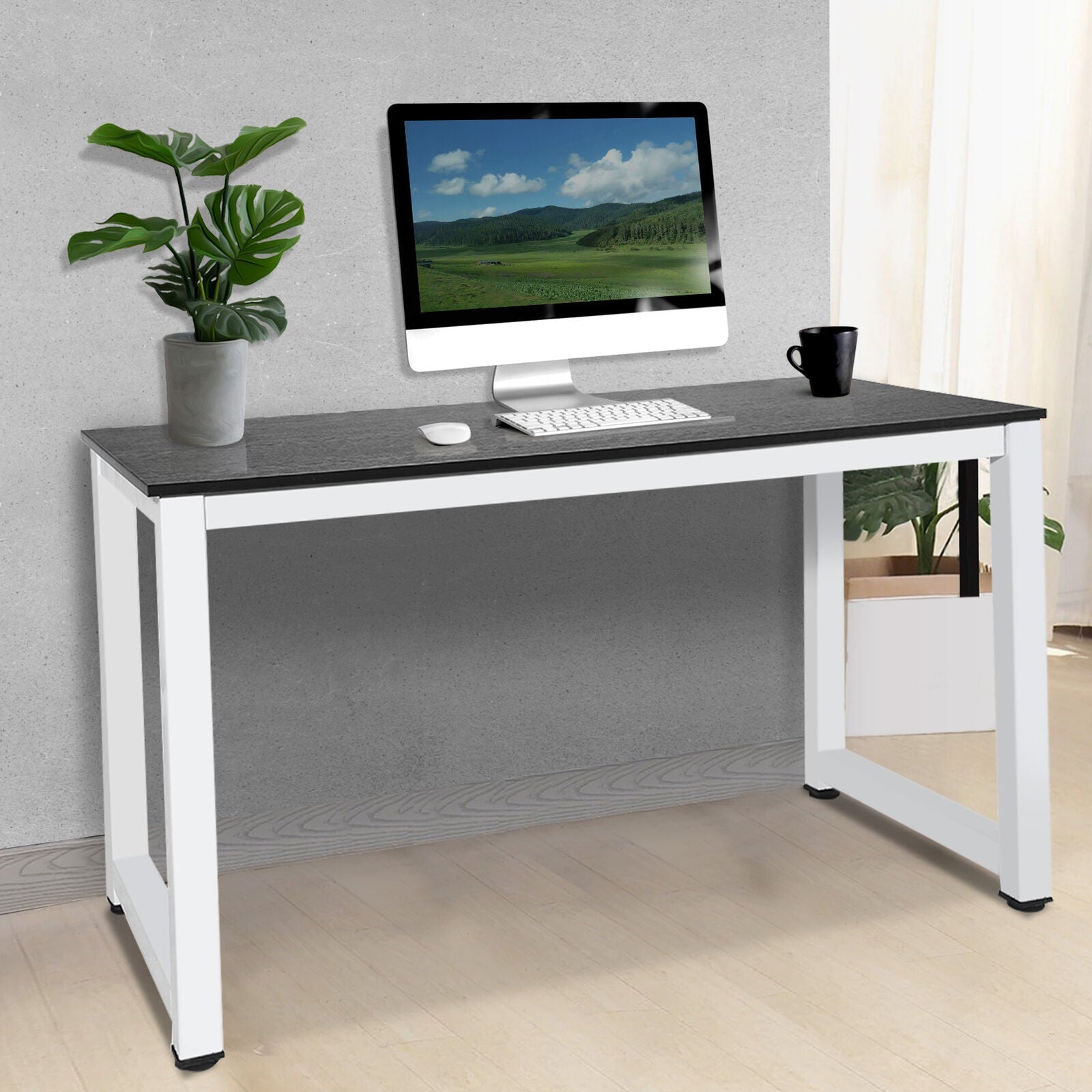 PC Computer Desk Writing Study Game Table Office Home Workstation Wooden & Metal