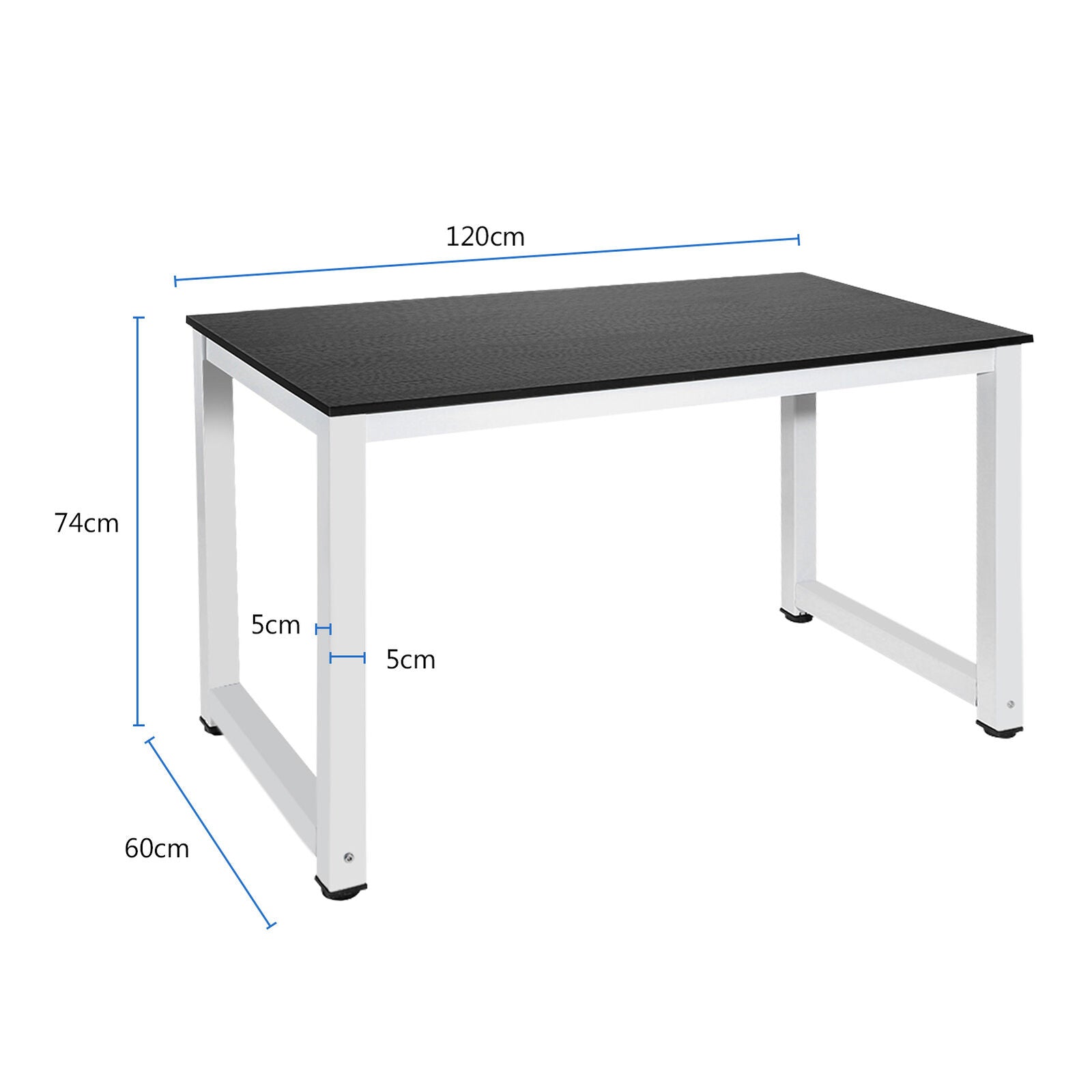 PC Computer Desk Writing Study Game Table Office Home Workstation Wooden & Metal