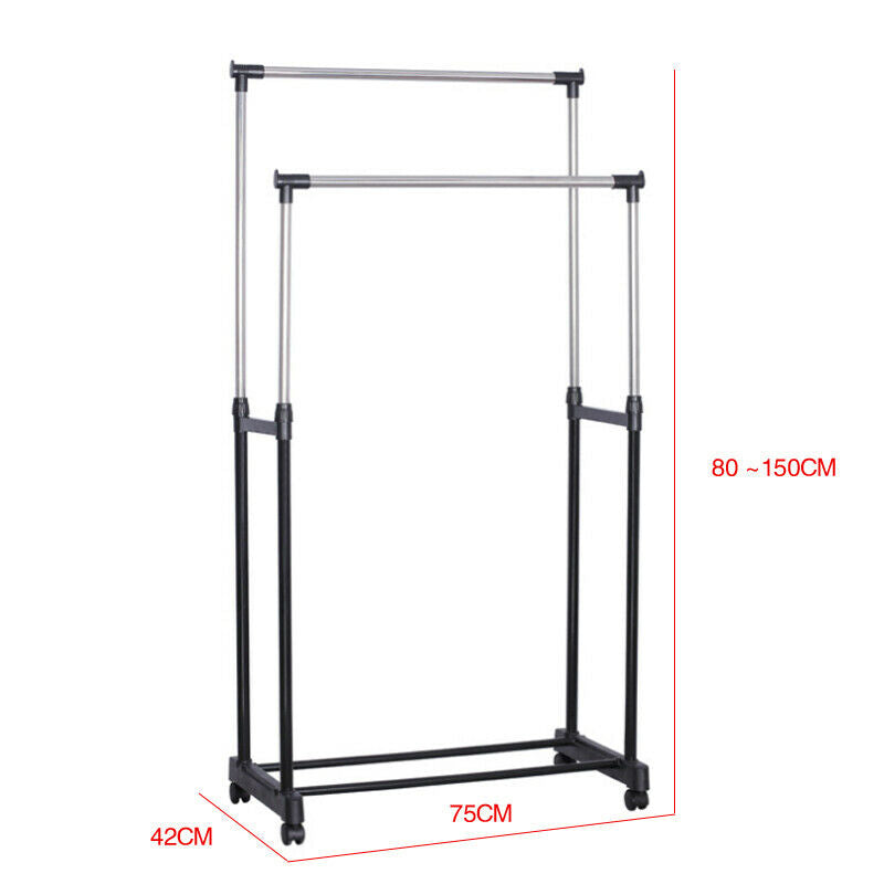 Double Clothes Rail Rack