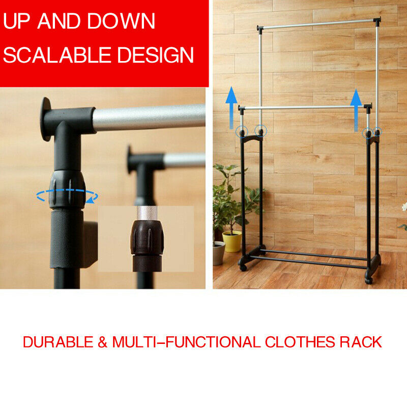 Double Clothes Rail Rack