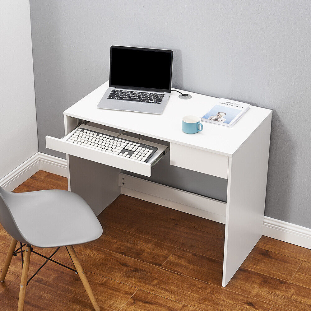 80/100 cm PC Table Computer Laptop Desk Study Workstation With Drawers Shelf