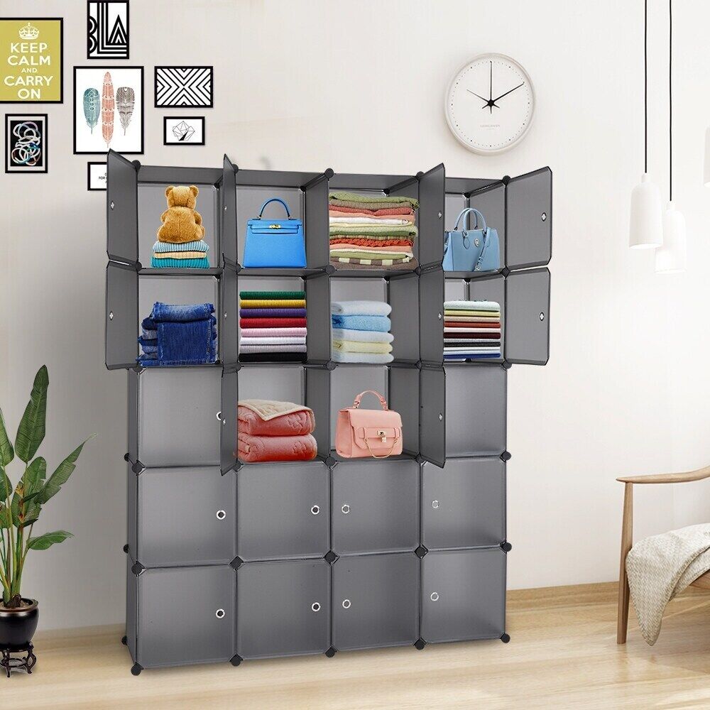 20/18 Cube Plastic Wardrobe Cupboard Closet Cabinet Organizer Storage Furniture