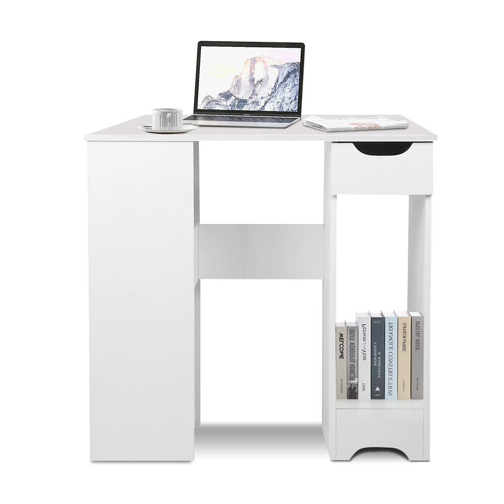 White Computer Desk Laptop Study Gaming PC Table Storage Bookcase Workstation UK