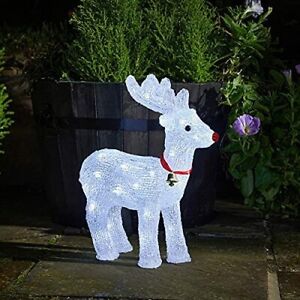 Christmas Rudolph Acrylic LED Light Up Decoration Festive Indoor Outdoor Figurine Xmas