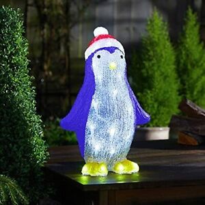 Christmas penguin Acrylic LED Light Up Decoration Festive Indoor Outdoor Figurine Xmas