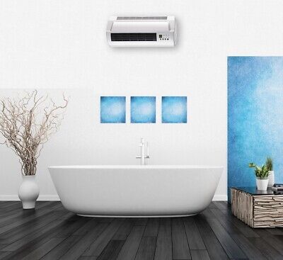 Wall fan Heater 7 DAY Timer PTC bathroom workshop electric wall mounted Remote