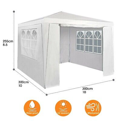 3x3m Gazebo with Side Panels Waterproof Party Event Tent Marquee Steel Frame