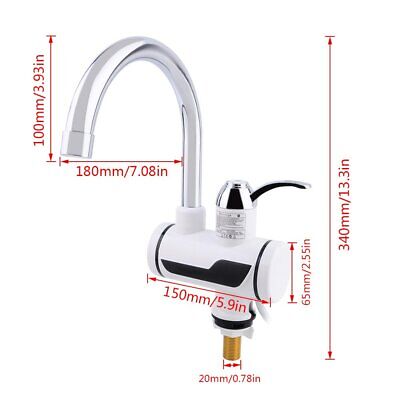 Bathroom Kitchen Electric Heating Tap Tankless Instant Hot Water Heater Faucet